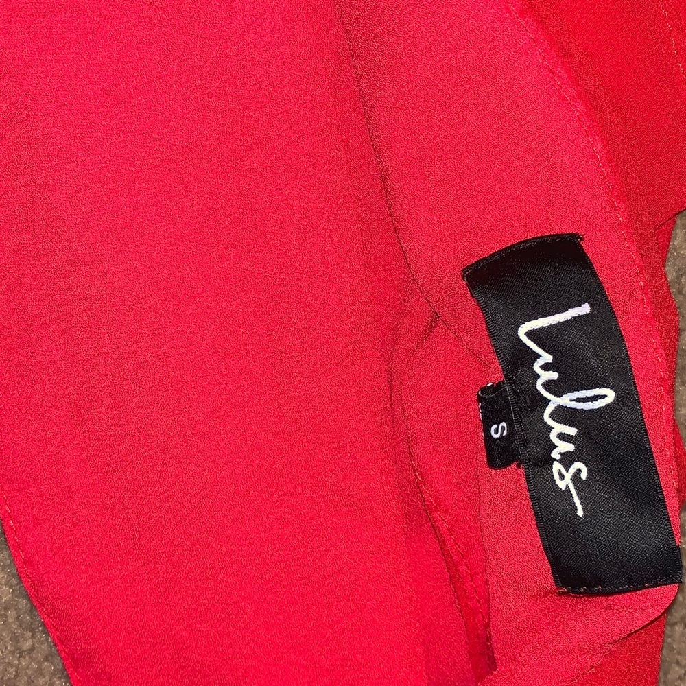 Lulu’s Open Back Ruffle Detail Fit And Flare Dress - Picture 6 of 6